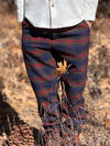 SOCIETY Festive Blue  Plaid Woven pants