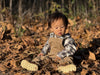 JASPER Grey/White/Beige Plaid Woven Onesie