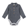 JASPER Blue/Aqua washed plaid Woven Onesie