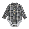 JASPER Green Patchwork Plaid Woven Onesie