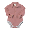 RIPLEY Rust/Cream Ribbed Stripe Onesie