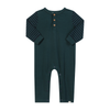 ESTILL Green/Navy Stripe Henley Romper
