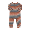 MASON Pumpkin/Red multi stripe Henley Romper