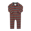 KINGSTON Red Multi Stripe Polo Romper
