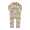 KINGSTON Beige/Beige Stripe Polo Romper