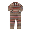 KINGSTON Beige Multi Stripe Polo Romper