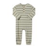 MASON Sage/Cream Ribbed Henley Romper