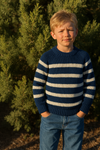 ZIPPY navy /cream stripe sweater