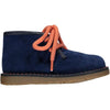 suede, shoes, laces, footwear, boots, blue, navy, orange laces, kids shoes , kids boots, leather, rubber sole, comfy, low-rise