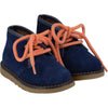 suede, shoes, laces, footwear, boots, blue, navy, orange laces, kids shoes , kids boots, leather, rubber sole, comfy, low-rise