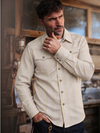 HOWDY Cream Western Stitch WOVEN MEN'S SHIRT