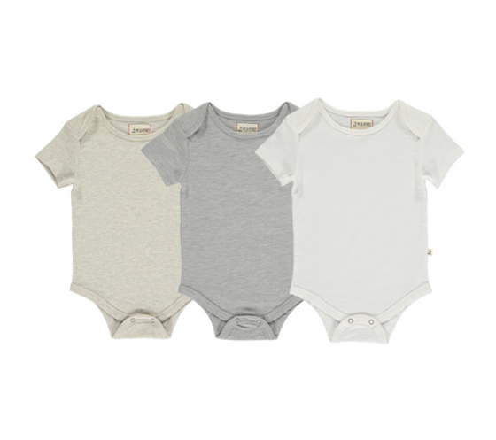 WALTY TRIPLE PACK Pale Solid Triple Pack Onesies