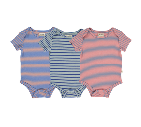 WALTY Bright Stripes Triple Pack Onesies