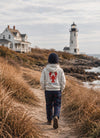 Embroidered Zip Through Hoodie