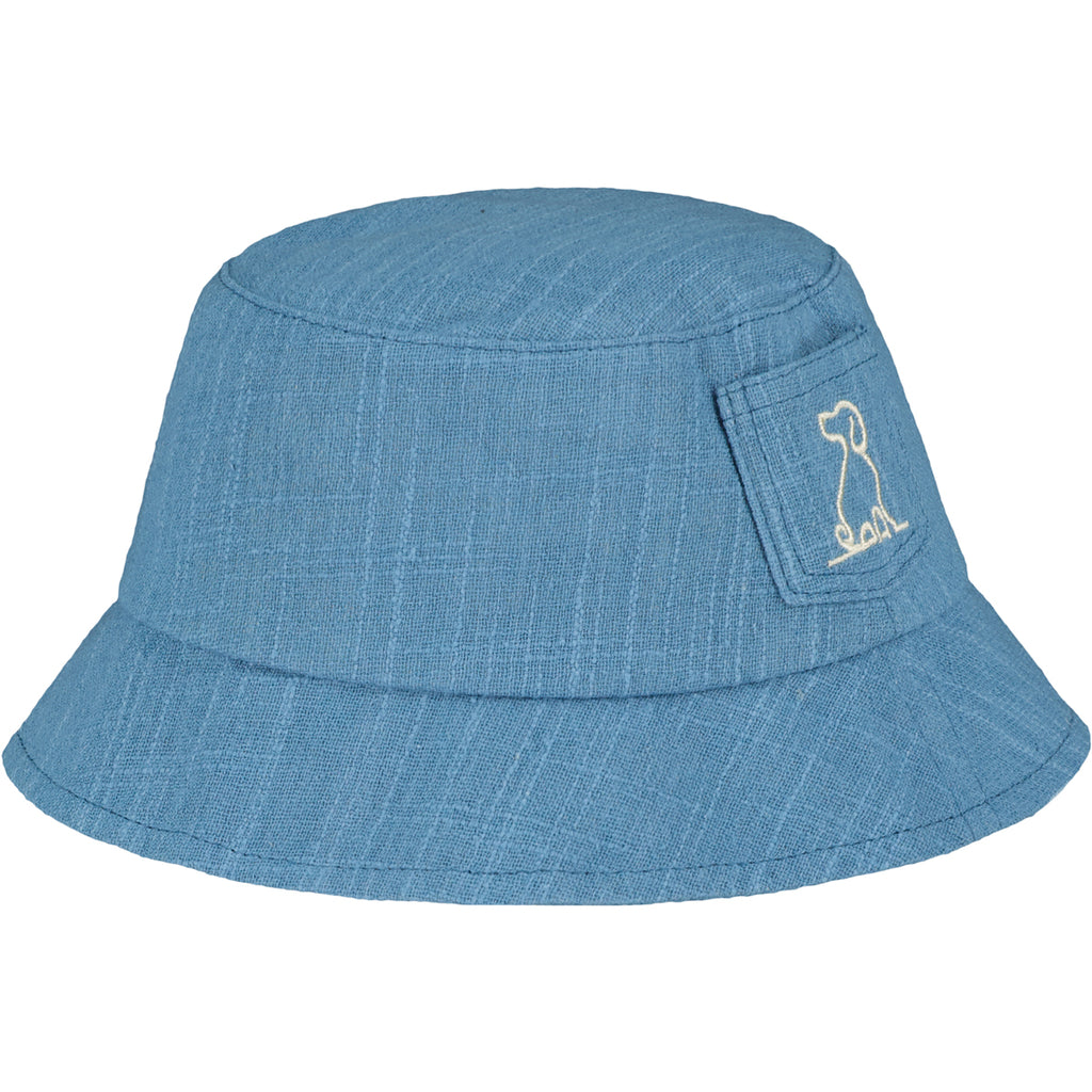 Blue cotton bucket hat
