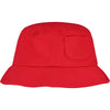 Red twill bucket hat