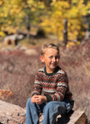 ISLE fairisle  sweater brown multi