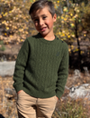 CLASSY green cable sweater