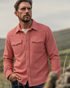 HOWDY Western Red/Cream micro plaid MEN'S WOVEN SHIRT