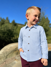 ATWOOD woven shirt pale blue chambray