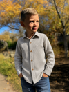 COLUMBIA Heathered Beige Rib Jersey Shirt