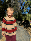 CHUNKY beige/rust stripe sweater