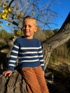 ZIPPY navy /cream stripe sweater
