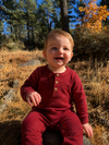 MASON Red Henley Romper