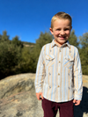 HOWDY Western Cactus Stripe WOVEN SHIRT