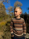 ISLE fairisle  sweater brown multi