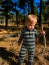 KINGSTON Blue/Green Stripe Polo Romper