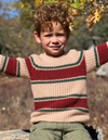 CHUNKY beige/rust stripe sweater