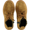 tan suede boots, brown, kids boots, leather, rubber sole, comfy , zip on inner side, brown laces , black inner shoe