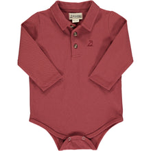  Persimmon Pique SEYMOUR Polo Onesie