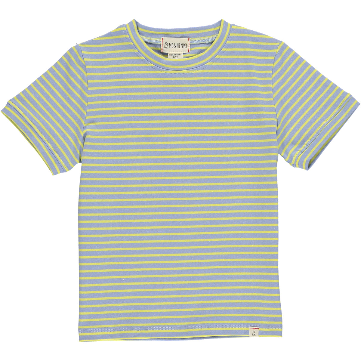 Yellow blue striped sales t shirt