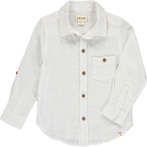 Mens Merchant Woven Shirt white