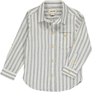 Charcoal/White Stripe Long Sleeved Shirt