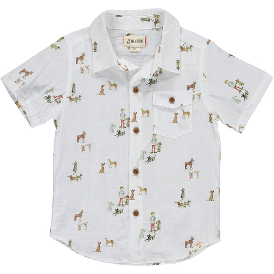 Mens Henry 10 Shirt Henry print