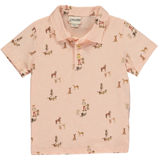 Henry Print Polo Shirt