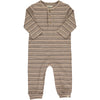 Brown/Cream Stripe MASON Rib Romper