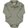 Green/Beige Stripe SEYMOUR Polo Onesie