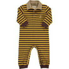  Gold/Brown Stripe KINGSTON Polo Romper