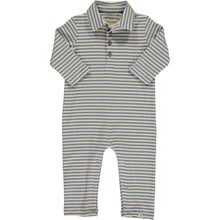  Blue Double Stripe KINGSTON Polo Romper