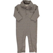  Black/Beige Stripe KINGSTON Polo Romper