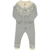 Grey Fairisle POLAR cotton romper