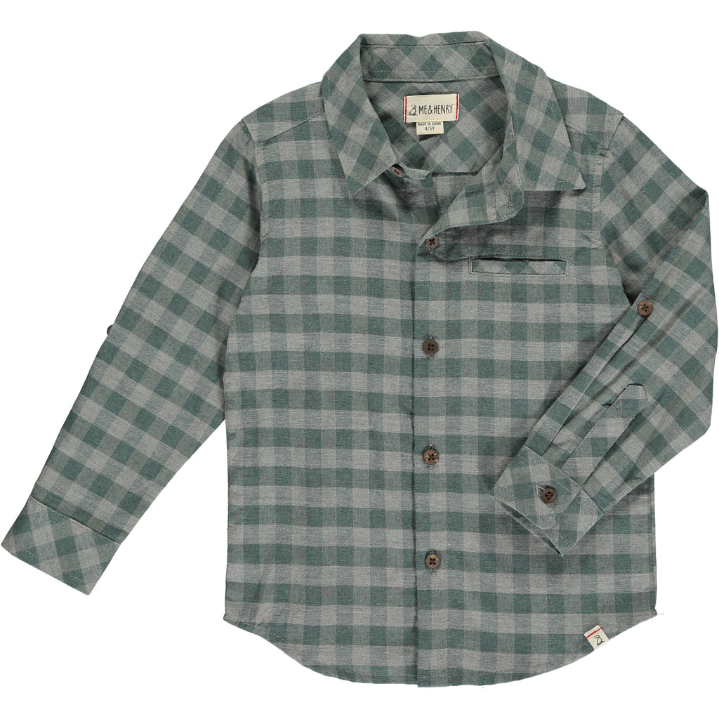 Green/Grey Plaid ATWOOD Woven Shirt