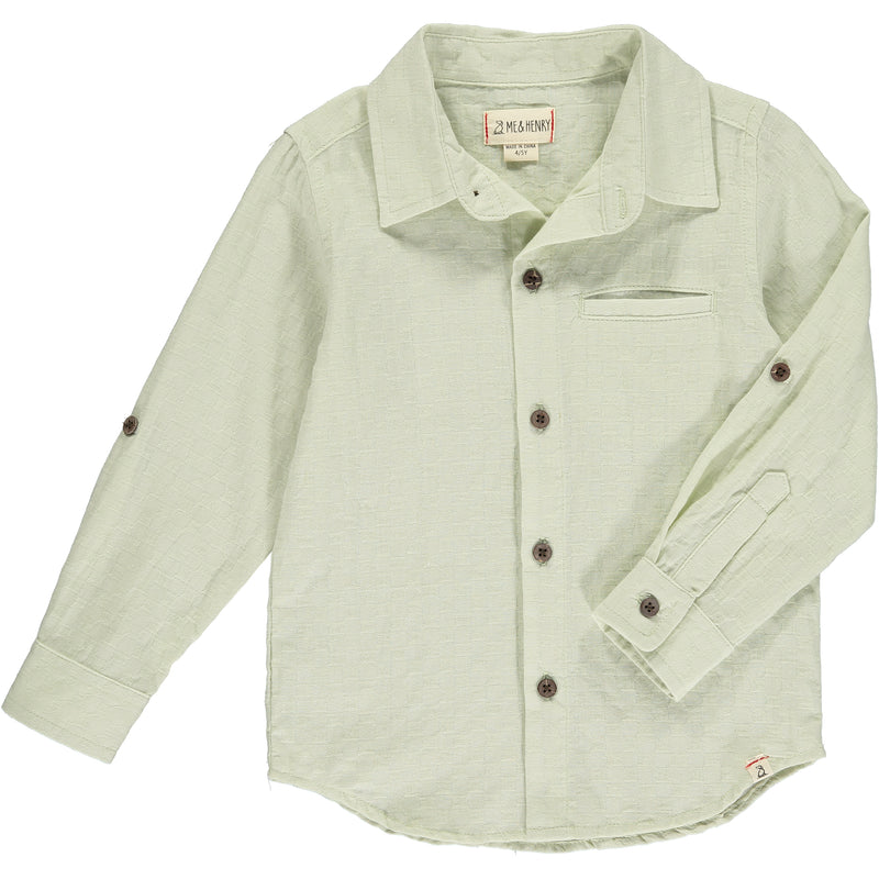 Pale Sage Textured ATWOOD Woven Shirt
