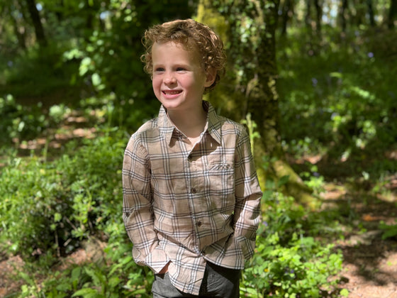 ATWOOD Tan Plaid Woven shirt