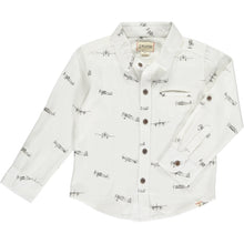  Mens Atwood Woven Shirt white aviation print