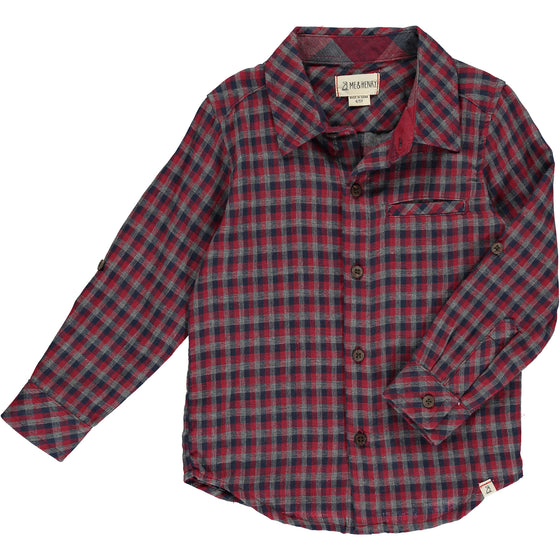 Mens Atwood Woven Shirt red multi plaid